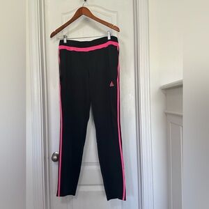 Adidas Black and Pink Track Pants